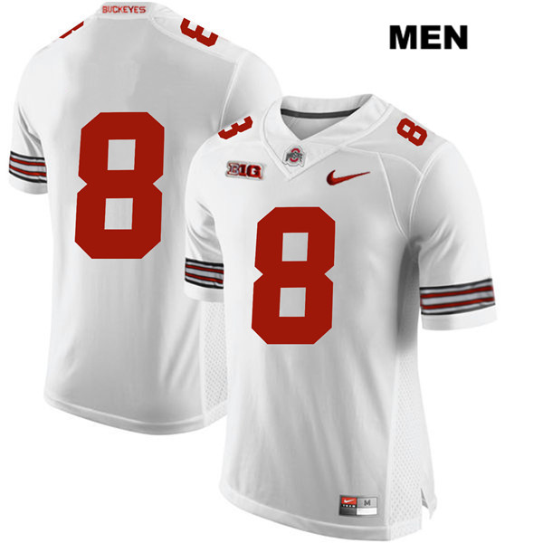 Ohio State Buckeyes Men's Kendall Sheffield #8 White Authentic Nike No Name College NCAA Stitched Football Jersey TM19I57HI
